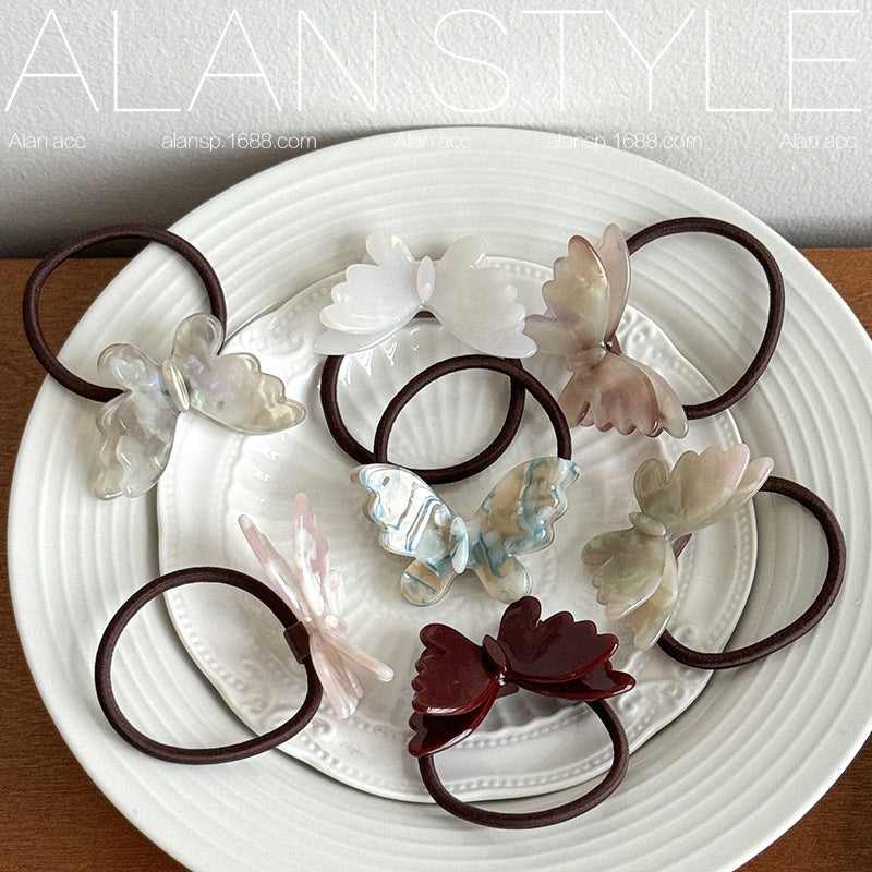 Butterfly Acetate Hair Scrunchie – Cute Ponytail Hair Tie