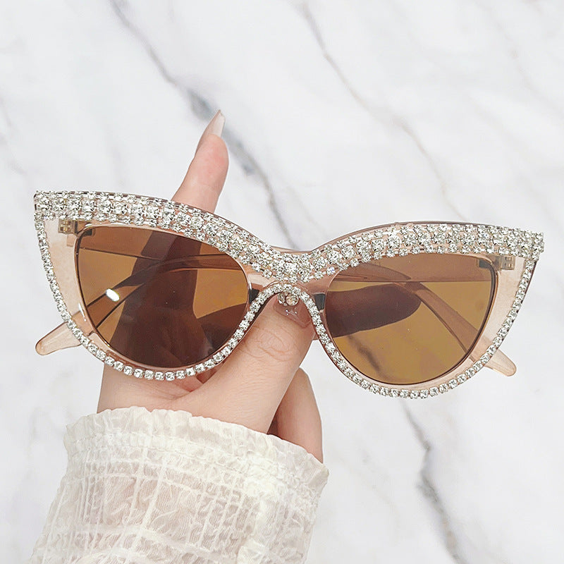 Rhinestone Cat Eye Sunglasses – Luxury Fashion Shades