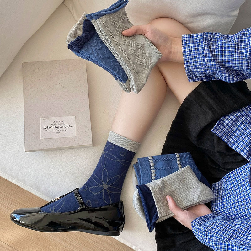 Star Glitter Sheer Crew Socks – Fairy Style Transparent Socks