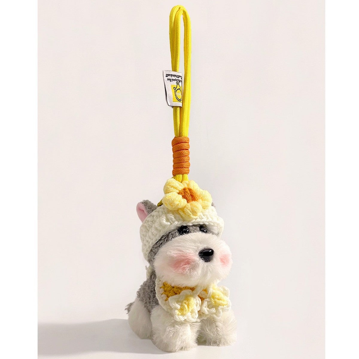 Schnauzer Plush Dog Keychain – Cute Bag Charm