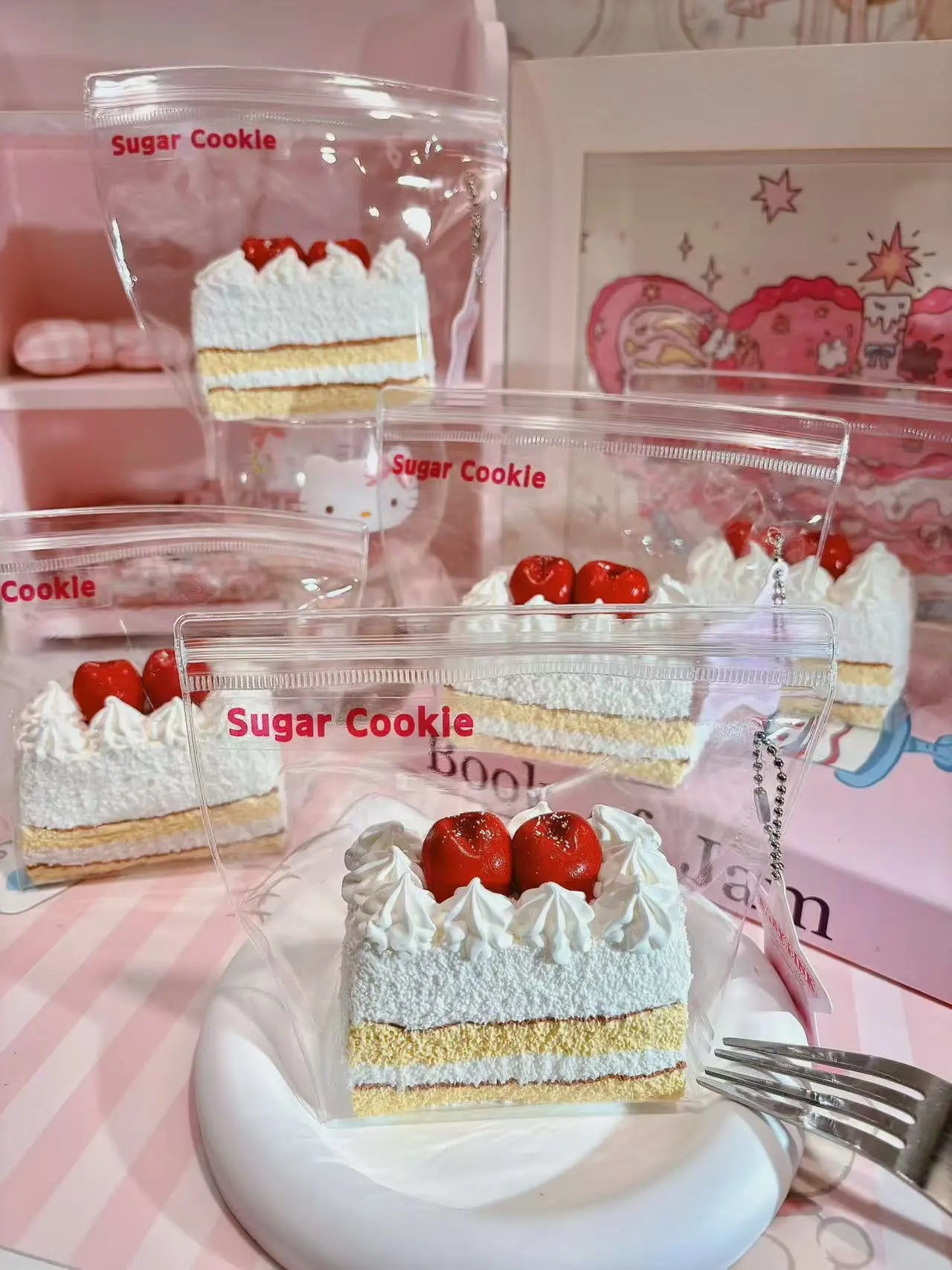 Cherry Mousse Cake Squishy – Slow Rising Stress Relief Toy
