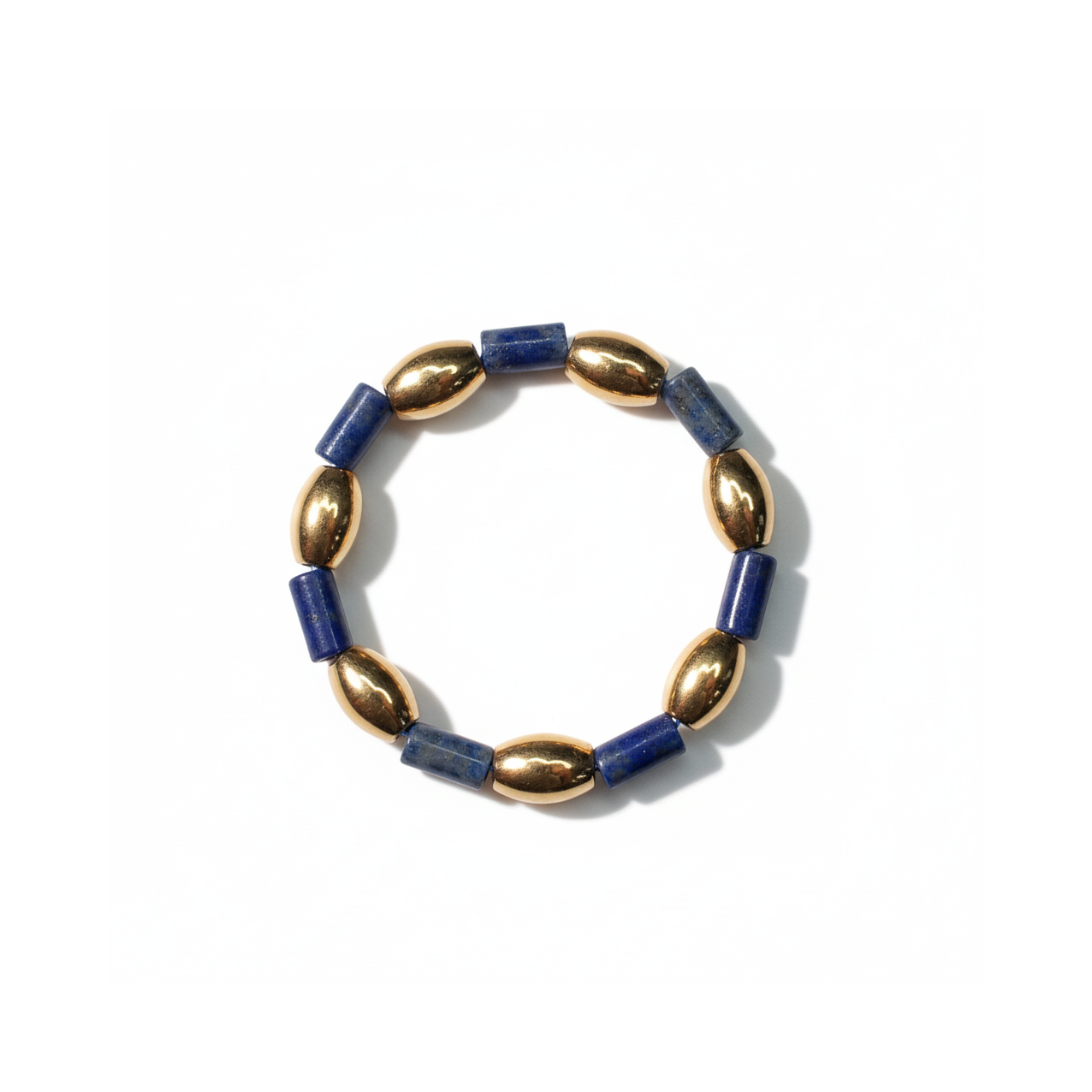 Lapis Lazuli Tube Bead Ring