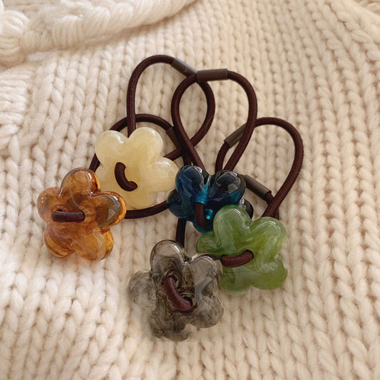 Cute Floral Hair Tie – Sweet Everyday Ponytail Band