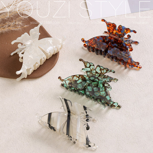 Large Butterfly Hair Claw Clip – Elegant French Style Updo Clip