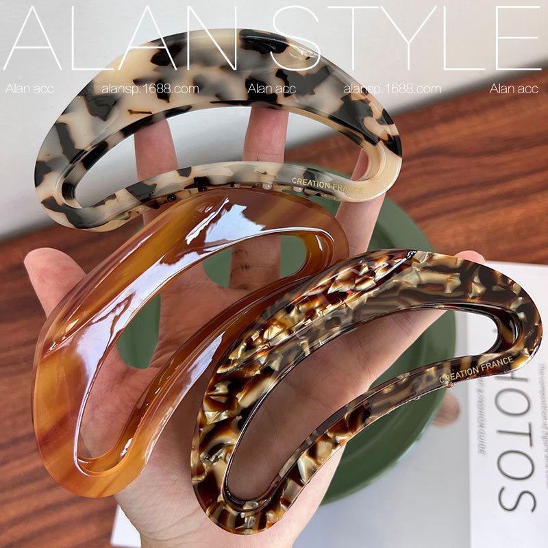 Vintage Acetate Hair Claw Clip for Thick Hair – Elegant Updo Clip