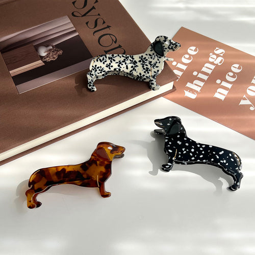 Cartoon Dachshund Hair Claw Clip – Cute Animal Hair Accessory
