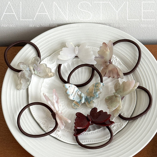 Butterfly Acetate Hair Scrunchie – Cute Ponytail Hair Tie