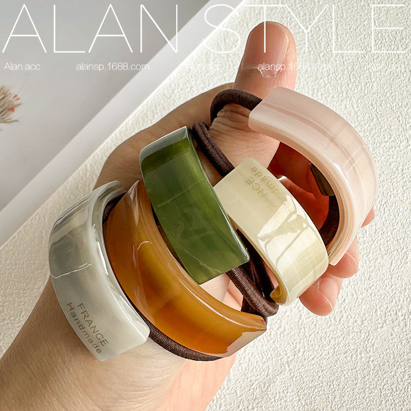 Minimalist Acetate Hair Tie – Elegant Ponytail Hair Band