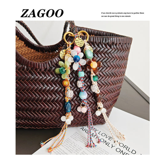 Colorful Beaded Tassel Phone Charm – Cute Phone Strap