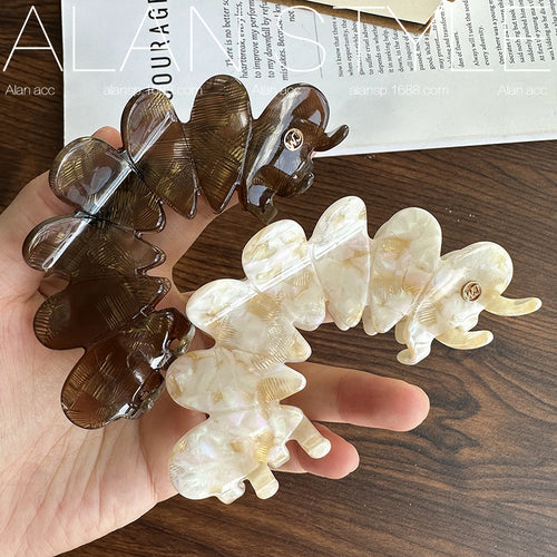 Elegant Petal Acetate Hair Claw Clip – Luxury Updo Hair Accessory