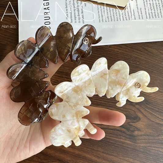 Elegant Petal Acetate Hair Claw Clip – Luxury Updo Hair Accessory