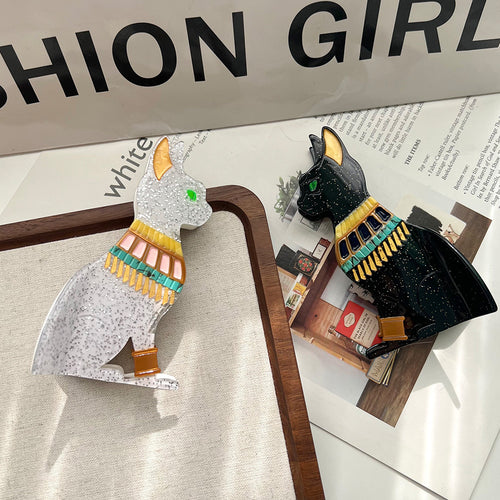 Egyptian Cat Acetate Hair Claw Clip – Unique Animal Hair Clip