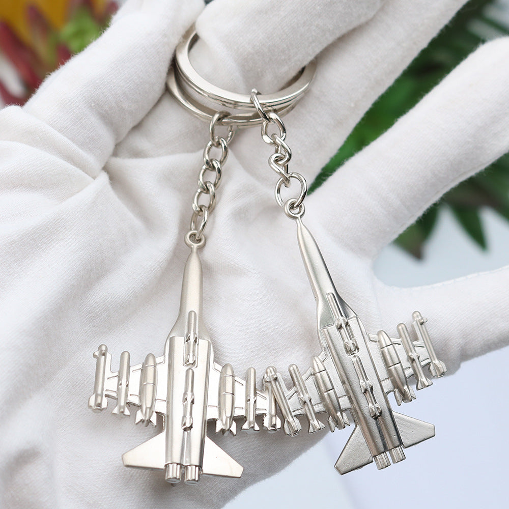 Metal Airplane Model Keychain – Travel Lover Gift