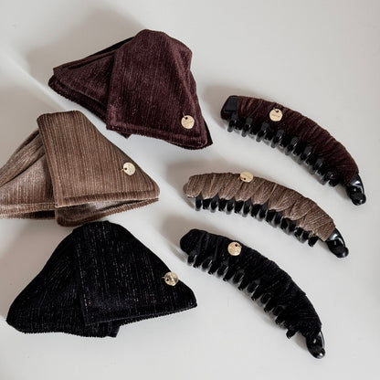 Autumn/Winter Velvet Triangle Hair Clip – Elegant Large Hair Claw