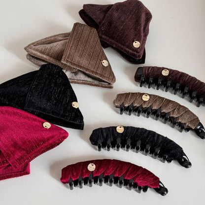 Autumn/Winter Velvet Triangle Hair Clip – Elegant Large Hair Claw