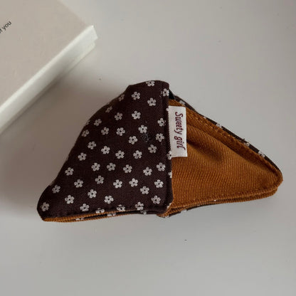 Floral & Polka-Dot Bow Triangle Hair Claw