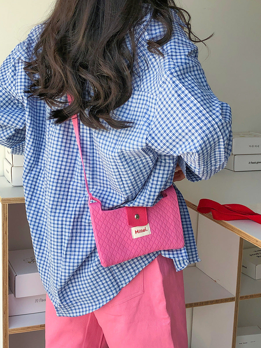 Macaron Knit Mini Crossbody Bag – Phone & Coin Bag