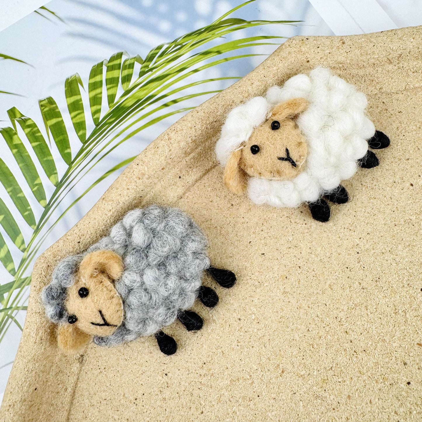 Handmade Sheep Felt Brooch – Cartoon Plush Pin