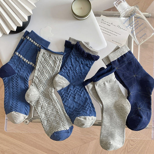 Star Glitter Sheer Crew Socks – Fairy Style Transparent Socks
