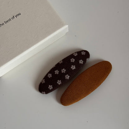 Floral & Polka-Dot Bow Triangle Hair Claw