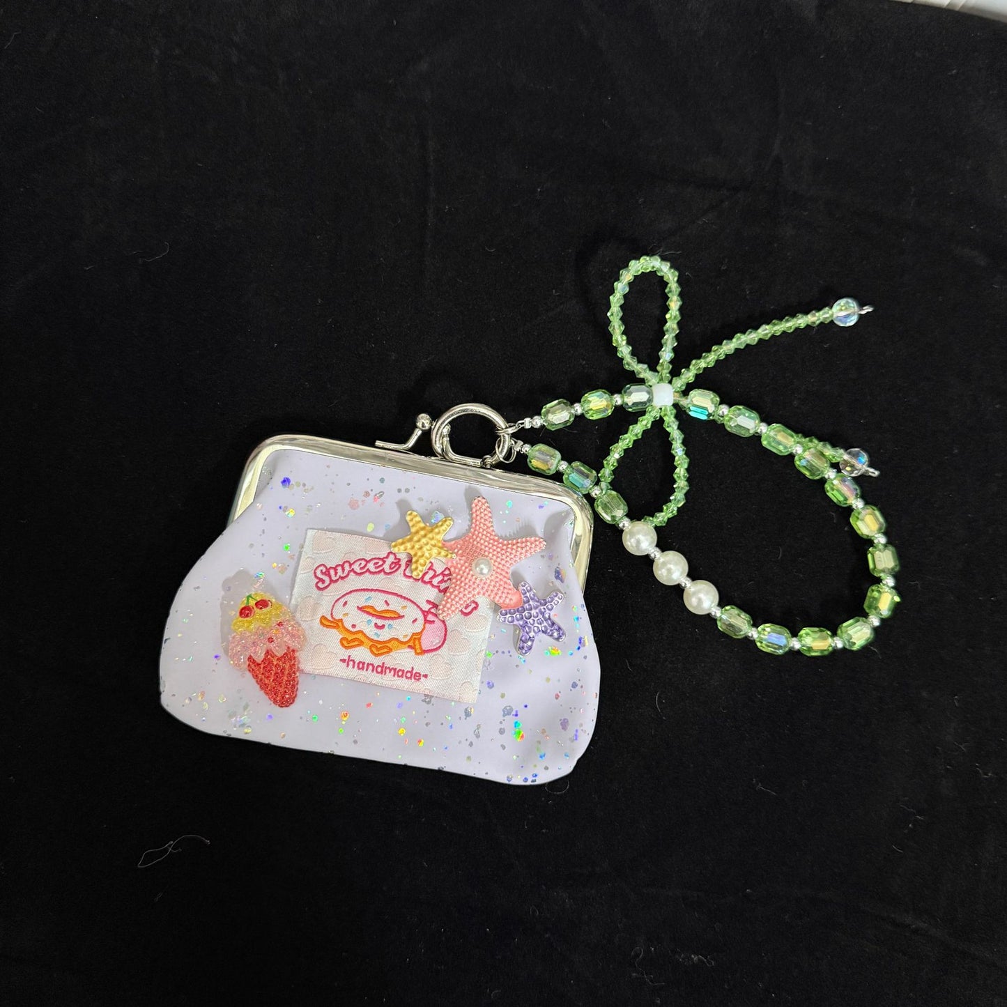 Y2K Starfish Keychain Pouch – Summer Coin Bag Charm
