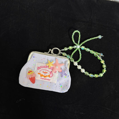 Y2K Starfish Keychain Pouch – Summer Coin Bag Charm