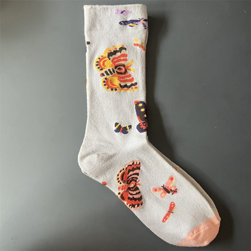 Art Pattern Crew Socks – Vintage Oil Painting Style Socks