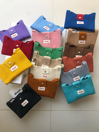 Macaron Knit Mini Crossbody Bag – Phone & Coin Bag