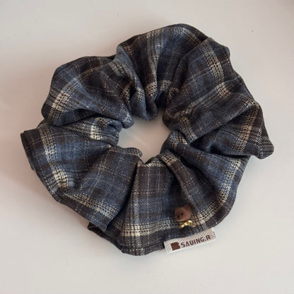 Vintage Plaid Teddy Bear Bow Banana Clip