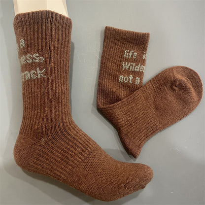 50% Merino Wool Hiking Crew Socks – Breathable Seamless Outdoor Socks