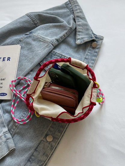 Japanese Style Nylon Embroidered Shoulder Bag