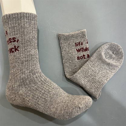 50% Merino Wool Hiking Crew Socks – Breathable Seamless Outdoor Socks