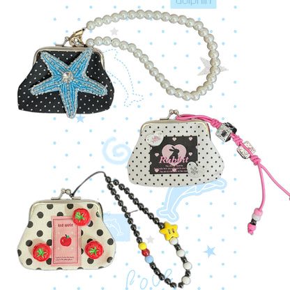 Y2K Starfish Keychain Pouch – Summer Coin Bag Charm