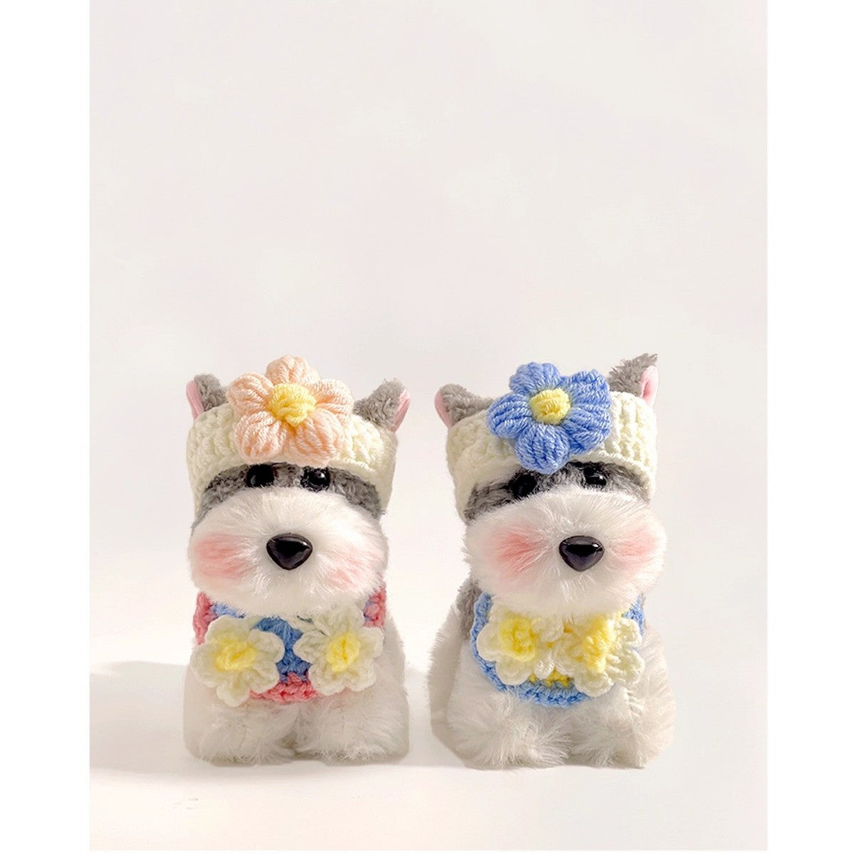 Schnauzer Plush Dog Keychain – Cute Bag Charm