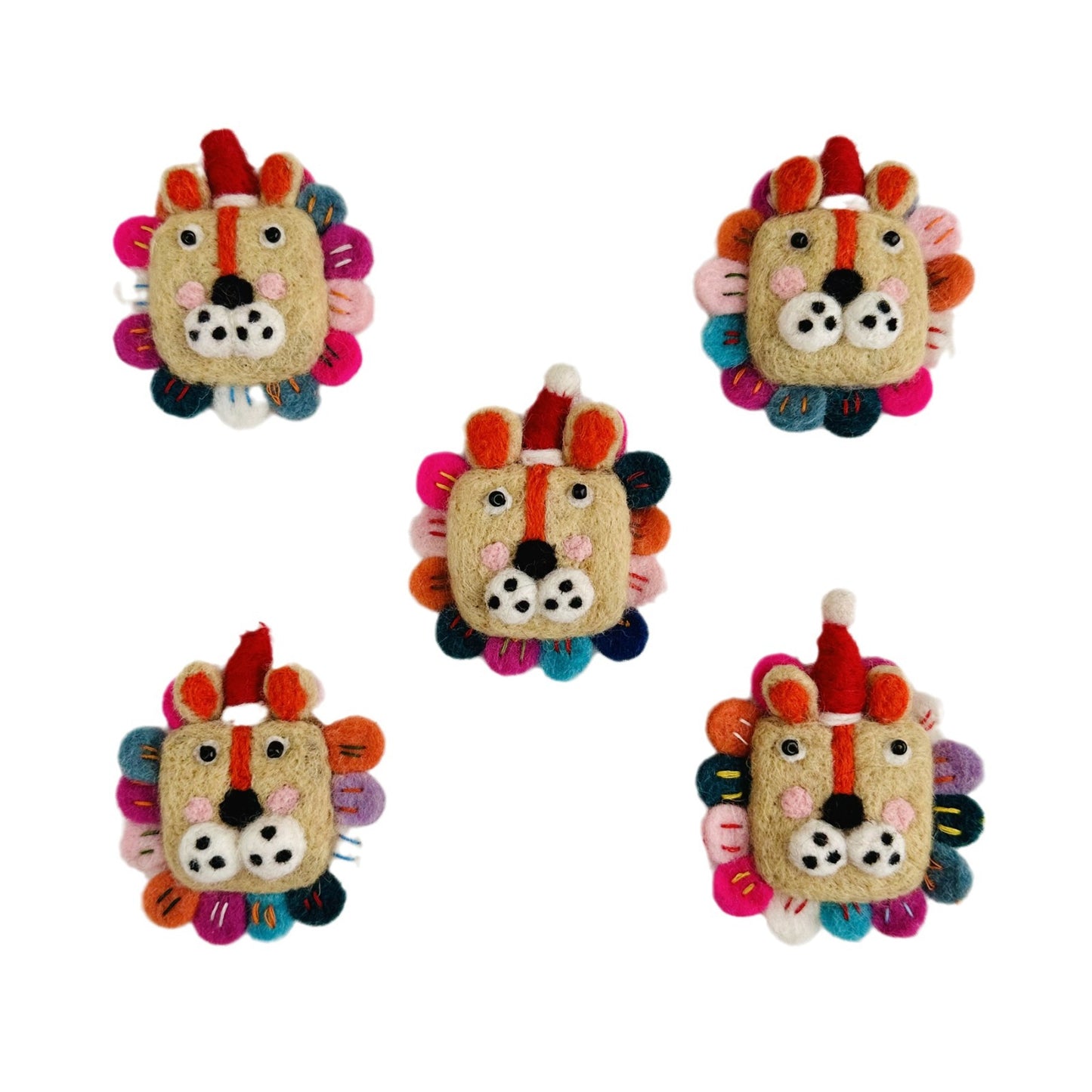 Handmade Felt Lion Brooch – Cute Cartoon Pin