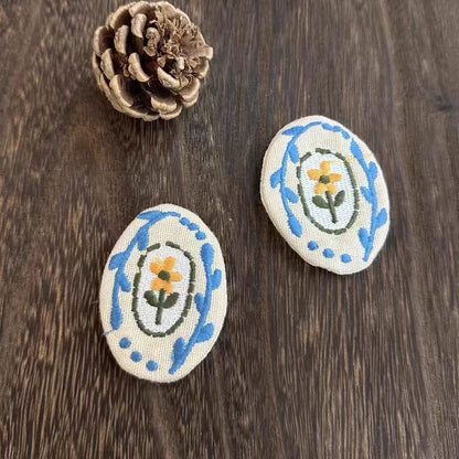 Handmade Linen Brooch – Cute Natural Style Pin