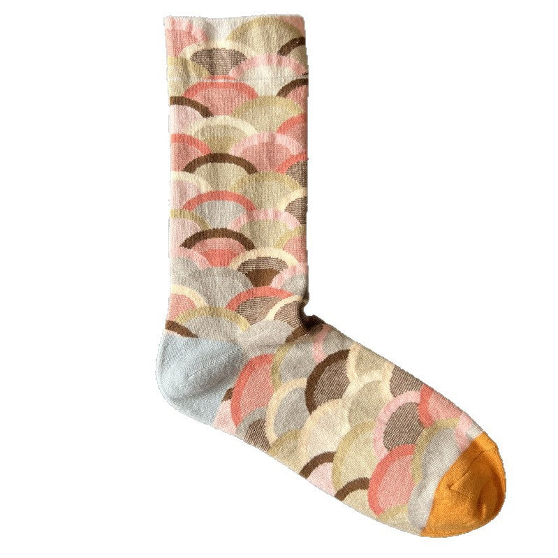 Art Pattern Crew Socks – Vintage Oil Painting Style Socks