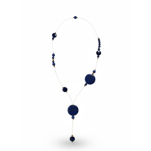 Calm Echo • Lapis Lazuli Coin Necklace