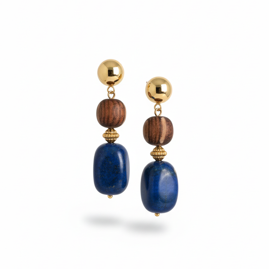 Lapis Lazuli Gonggong Earrings