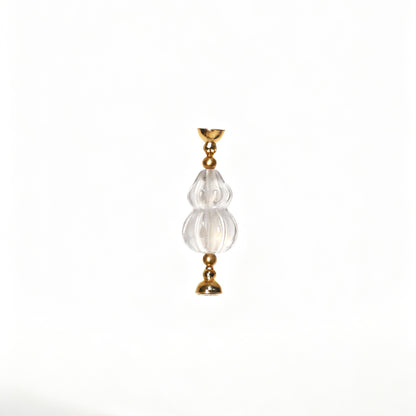 Pure Isle • White Crystal Magnetic Cecklace With Irregular Yellow Topaz Beads