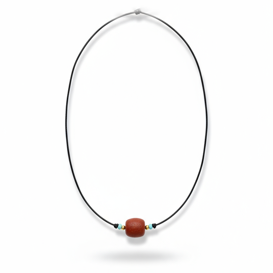 Red Agate Pull-Out Clavicle Chain