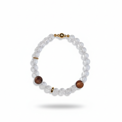 Pure Isle • White Crystal Gongmu Magnetic Necklace & Bracelet