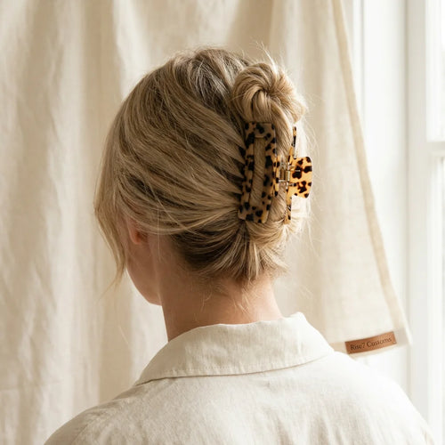 Vintage Acetate Hair Claw - Model Lifestyle