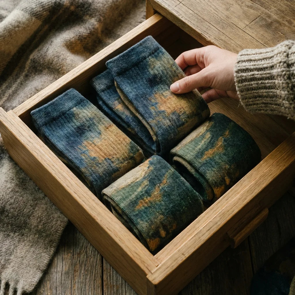Art Pattern Crew Socks – Vintage Oil Painting Style Socks