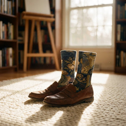 Art Pattern Crew Socks – Vintage Oil Painting Style Socks