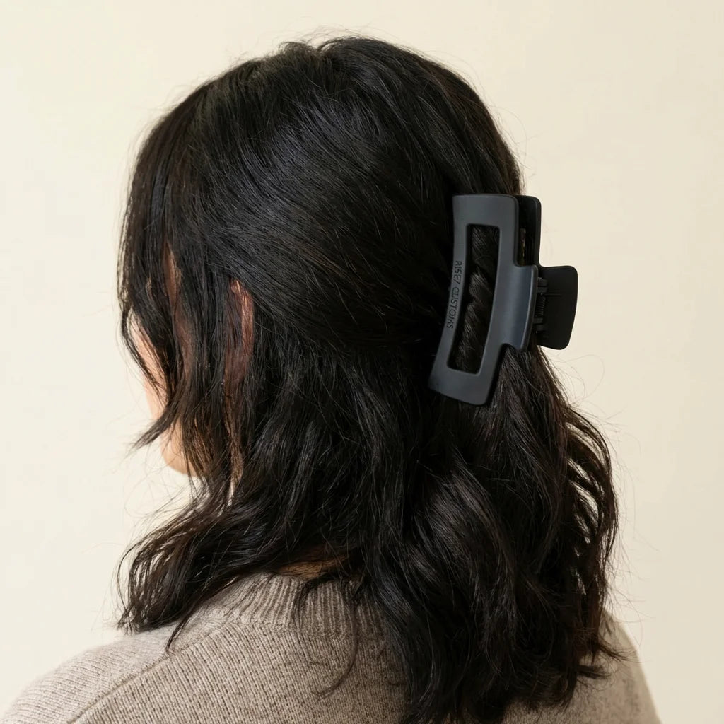 Oversized Resin Hair Claw Clip - Model Lifestyle