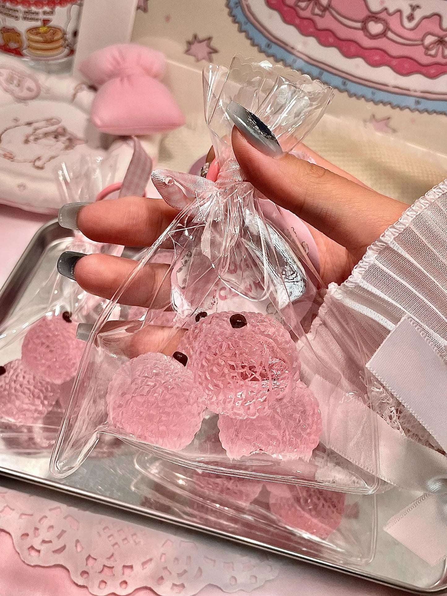 Crystal Lychee Squishy – Slow Rising Stress Relief Toy