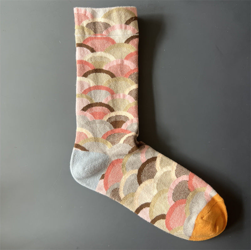 Art Pattern Crew Socks – Vintage Oil Painting Style Socks