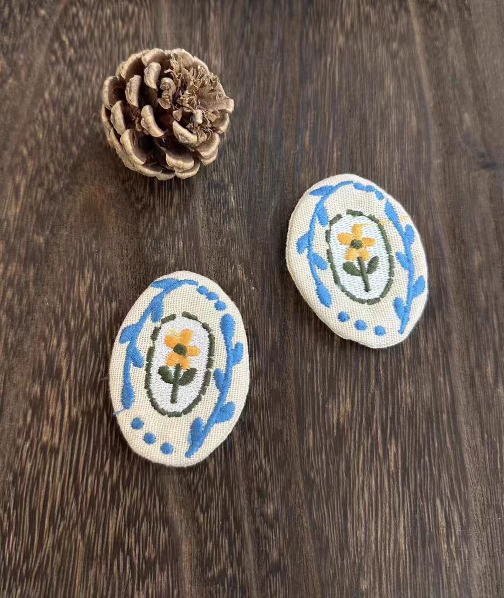 Handmade Linen Brooch – Cute Natural Style Pin