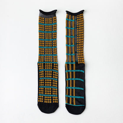 Sheer Crystal Crew Socks – Japanese Style Asymmetrical Socks